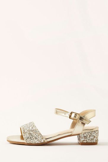 Monsoon Gold Glitter Sandals