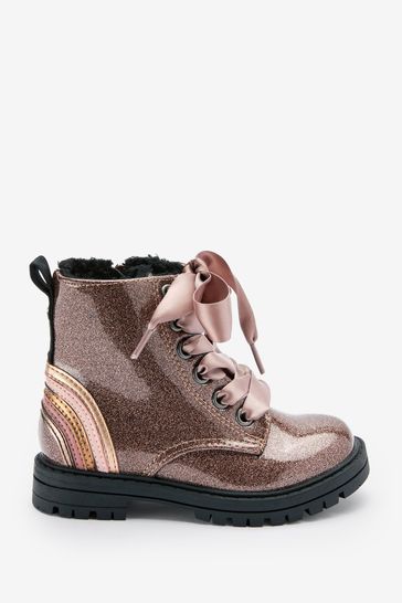 Warm Lined Lace-Up Boots Standard Fit (F)