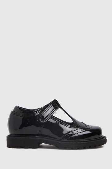 Schuh Black Leader T-Bar Shoes
