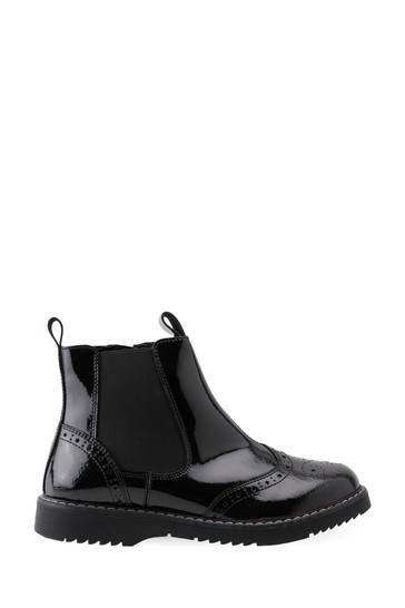 Start-Rite Revolution Black Patent Leather Zip-Up Boots