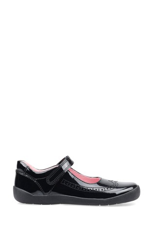 Start-Rite Spirit Black Patent Leather School Shoes Unicorn