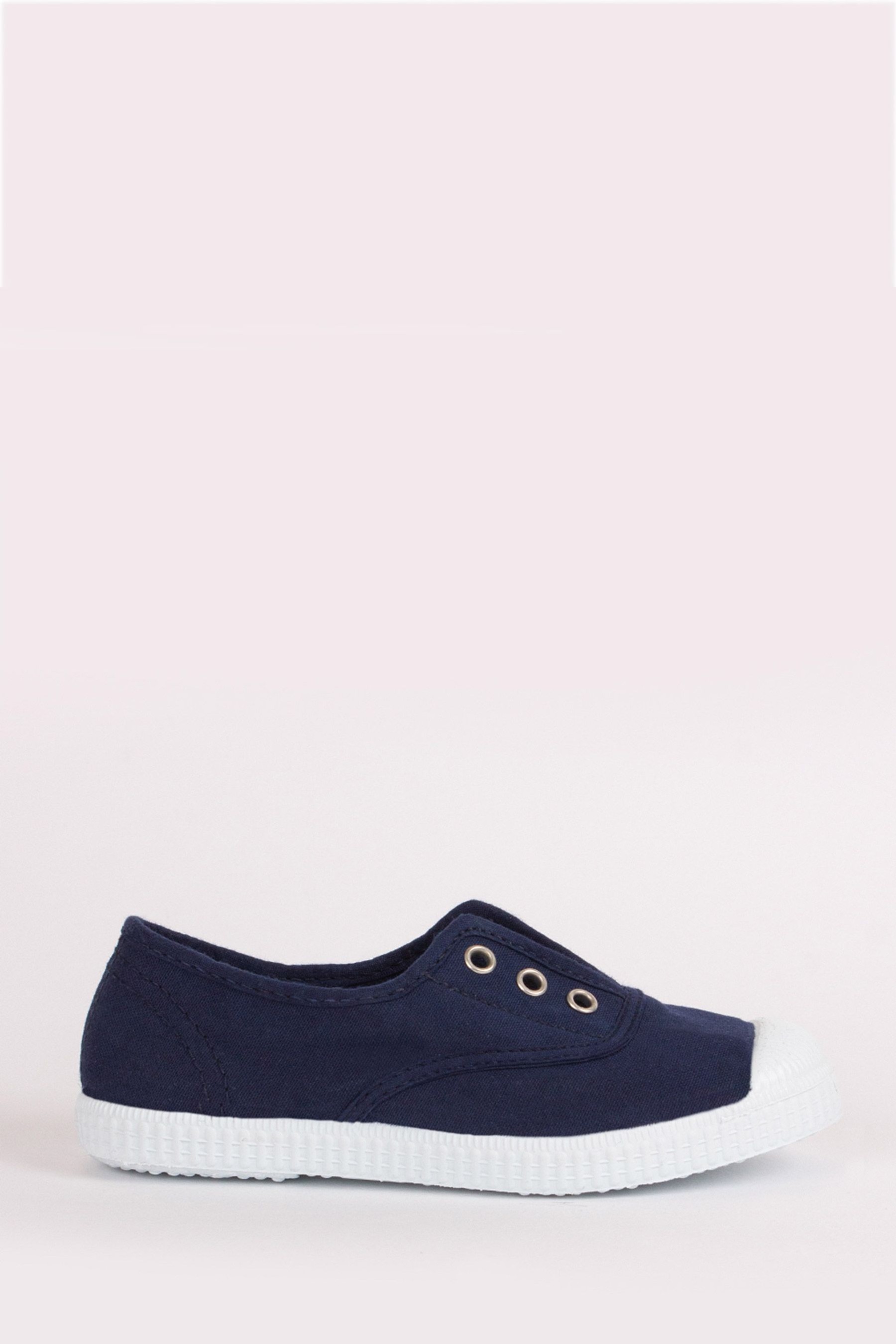 Trotters London Plum Canvas Shoes