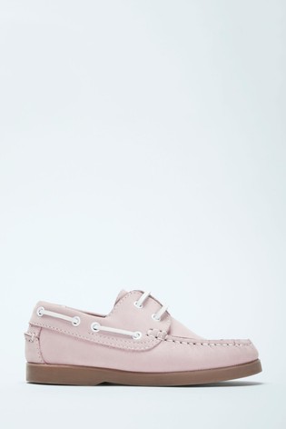 Crew Clothing Pink Deck Shoes