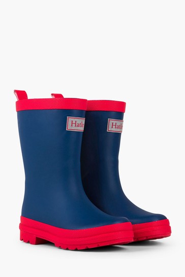 Hatley Navy/Red Rain Matte Boots