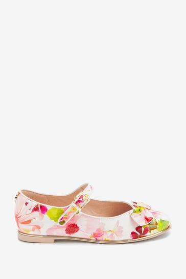 Baker by Ted Baker White Floral Mary Jane Shoes