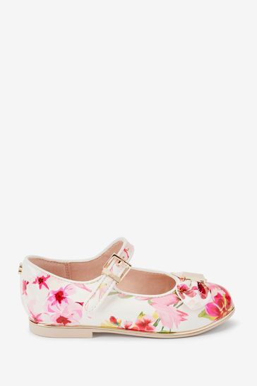 Baker by Ted Baker White Floral Mary Jane Shoes