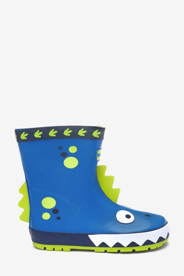 ToeZone Blue Dinosaur Wellies