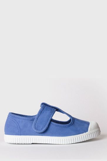 Trotters London Blue Champ Canvas Shoes