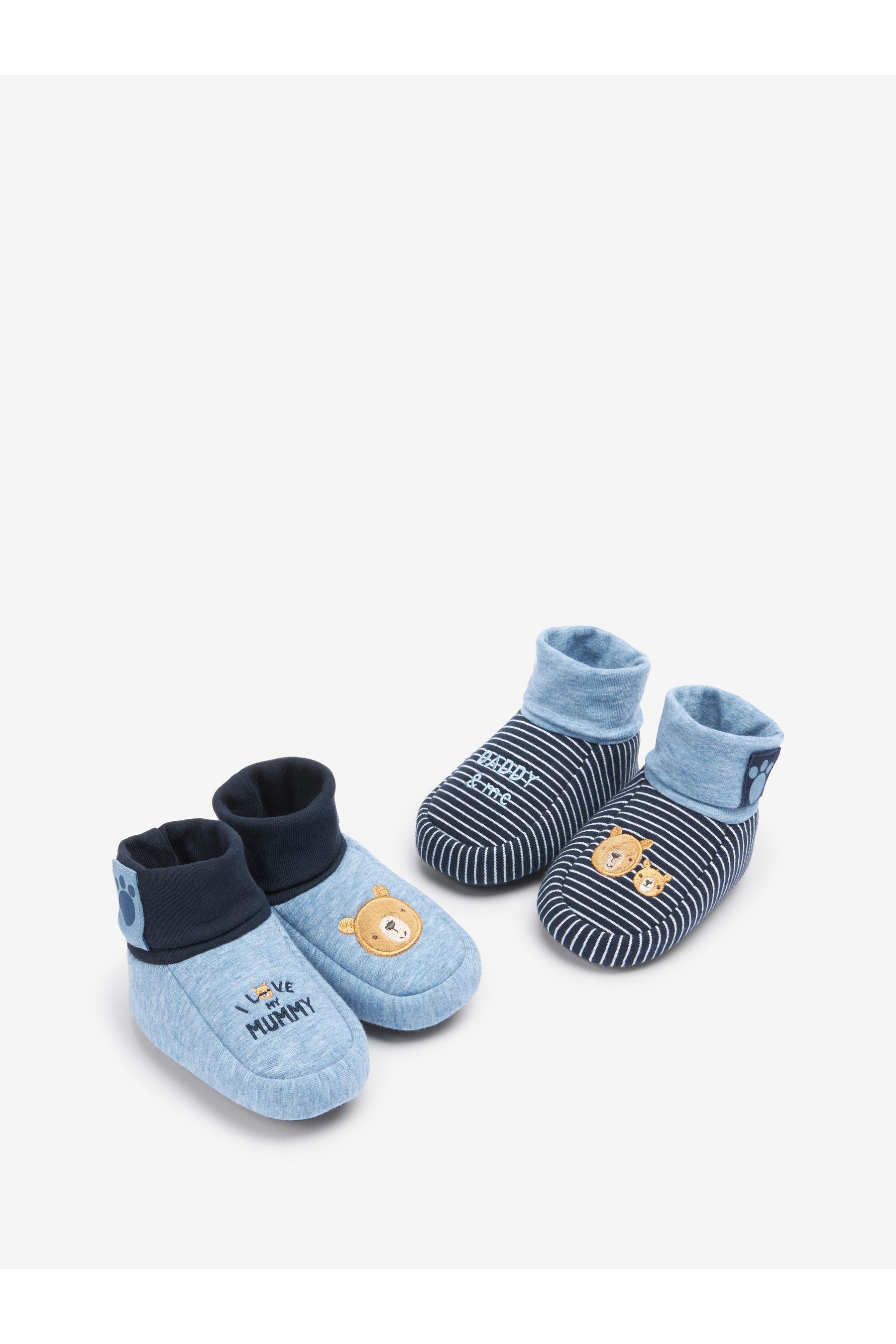 Baby 2 Pack Cotton Rich Booties (0-18mths)