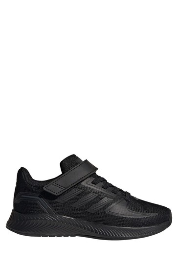 adidas Black RunFalcon Youth & Junior Strap Trainers