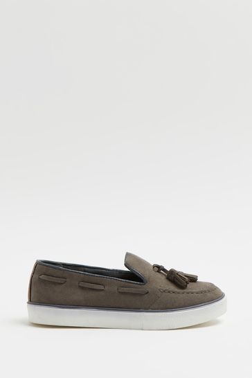 River Island Brown Light Hybrid Weave Loafers