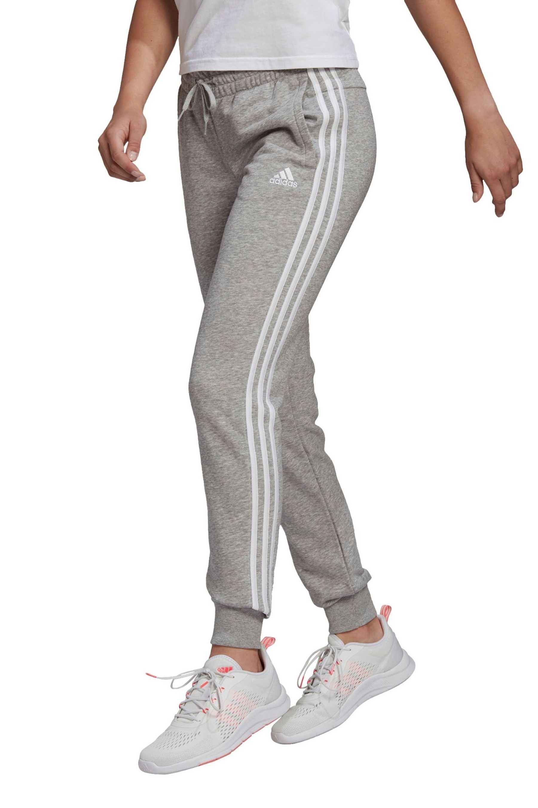 adidas 3 Stripe Grey Joggers