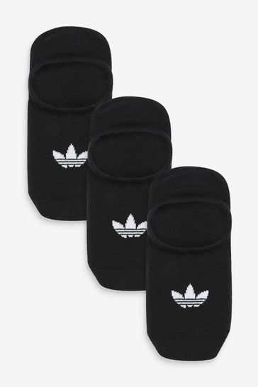 طقم ثلاثة جوارب سوداء للكبار No Show من adidas Originals