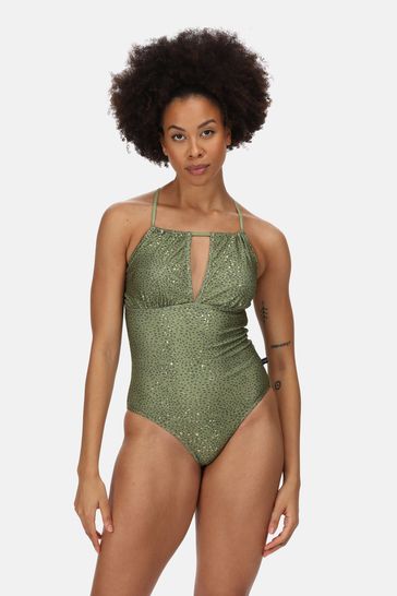 Regatta Green Halliday Swimming Costume