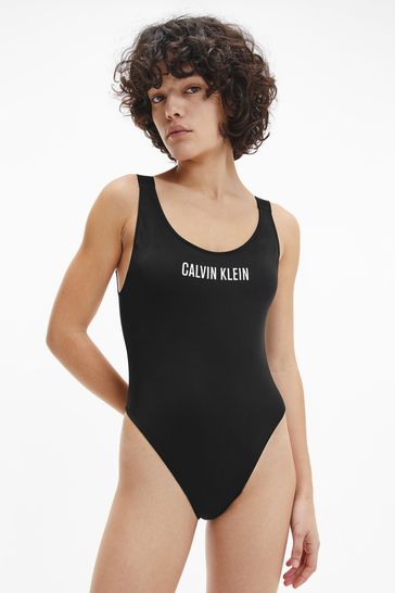 مايوه قطعة واحدة أسود من Calvin Klein