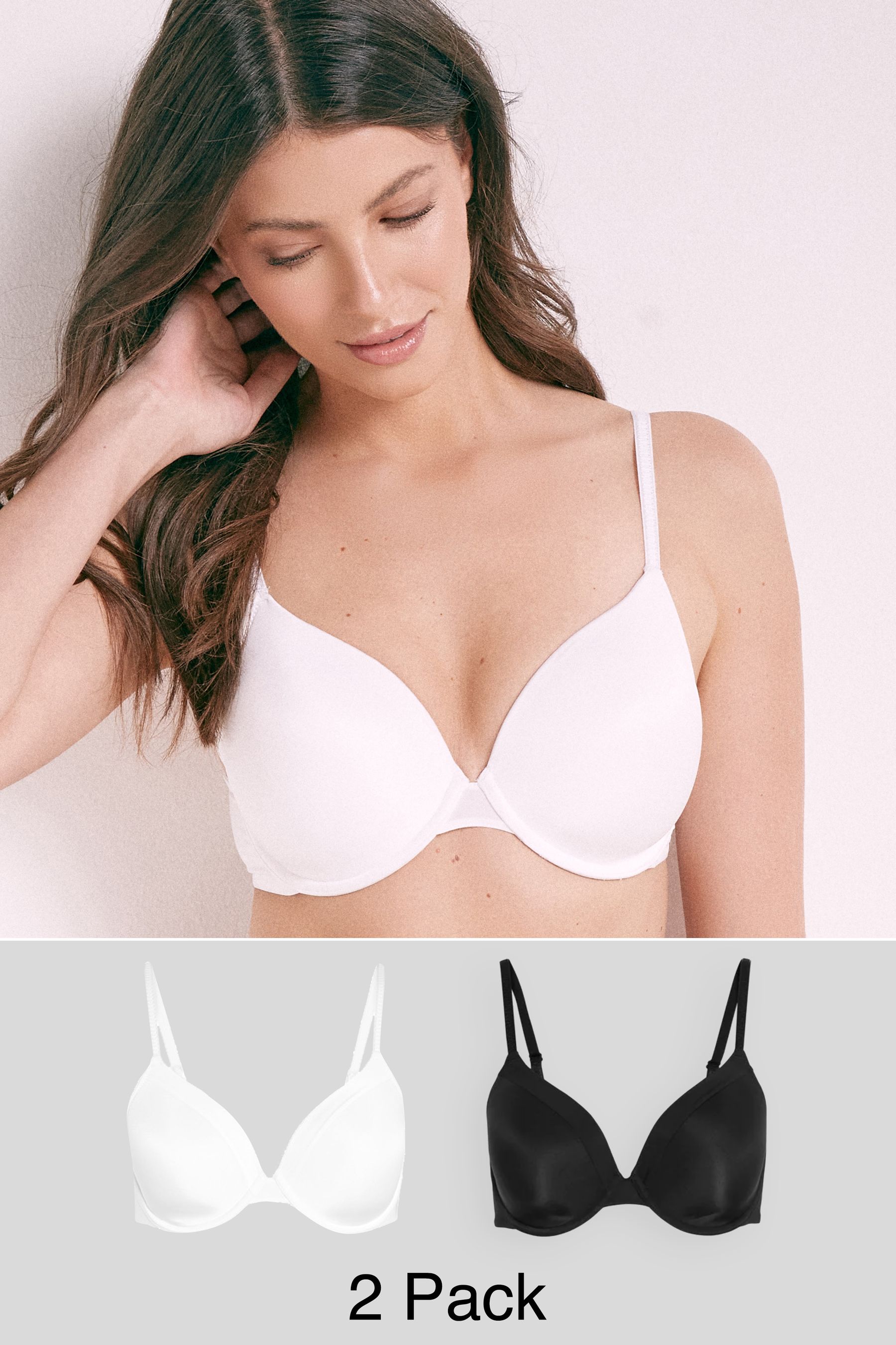 Full Cup Light Pad T-Shirt Bras 2 Pack