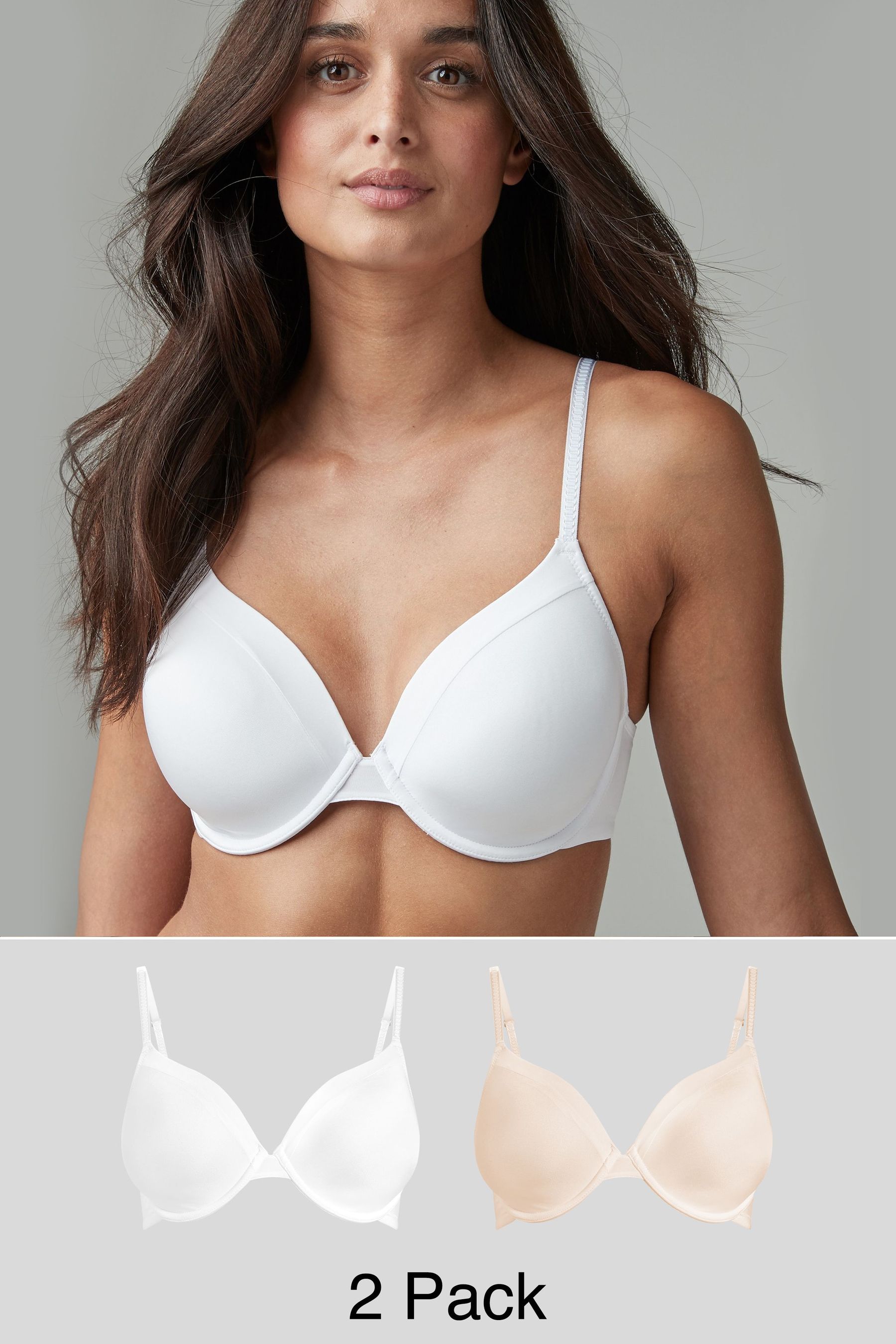 Full Cup Light Pad T-Shirt Bras 2 Pack