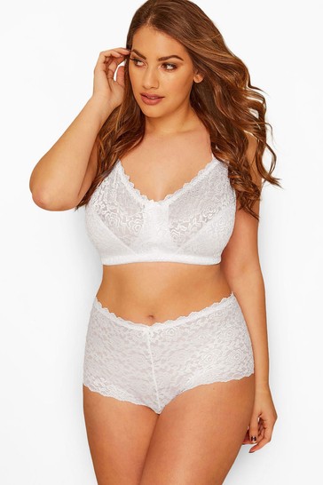 Yours Curve Hi Shine Lace Non-Wired Bra