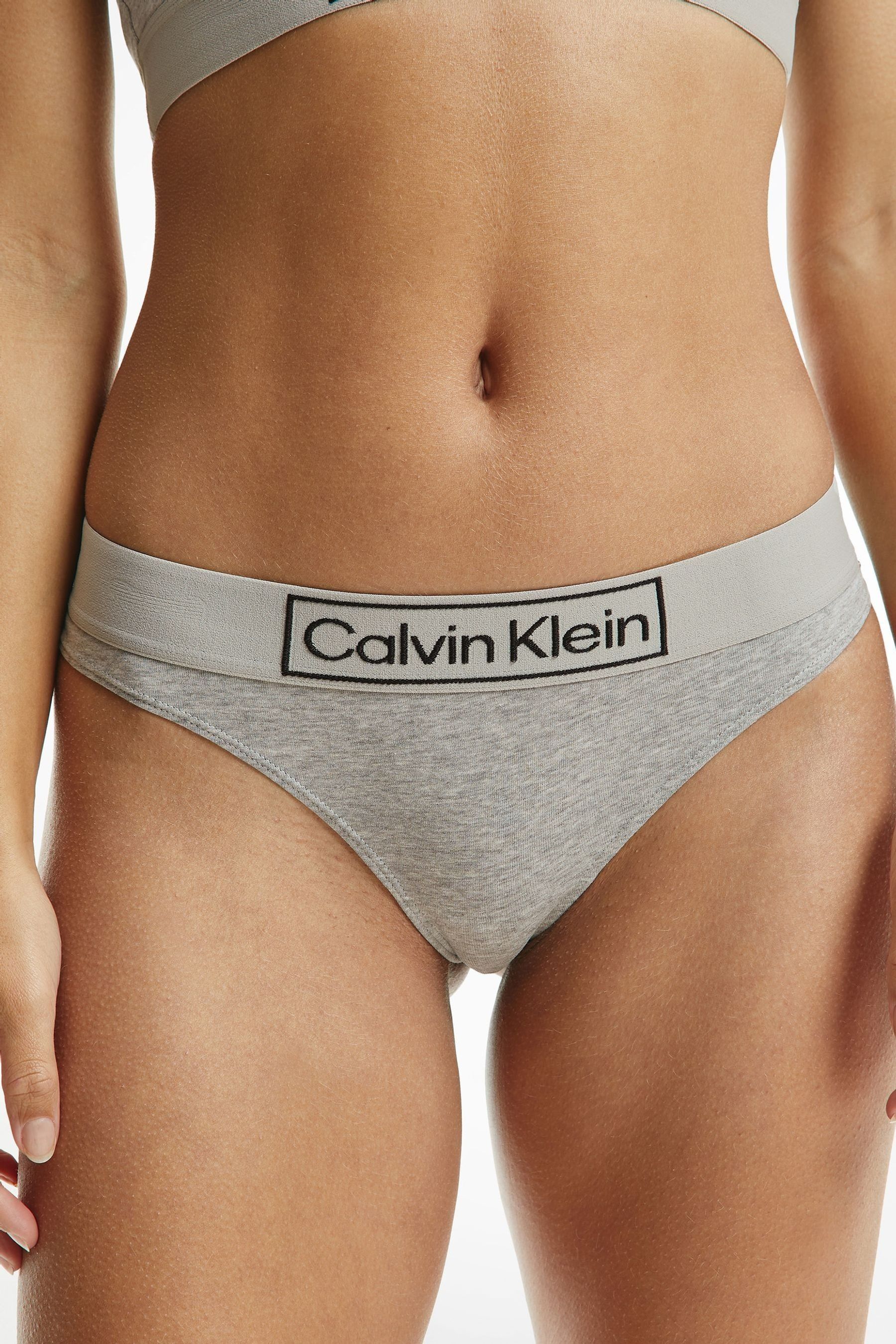 Calvin Klein Grey Reimagined Heritage Thong