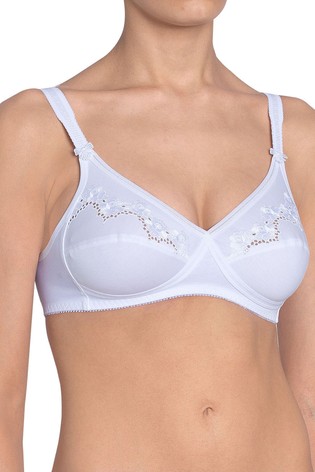 Triumph White Elasti Cross + Cotton Non Wired Bra