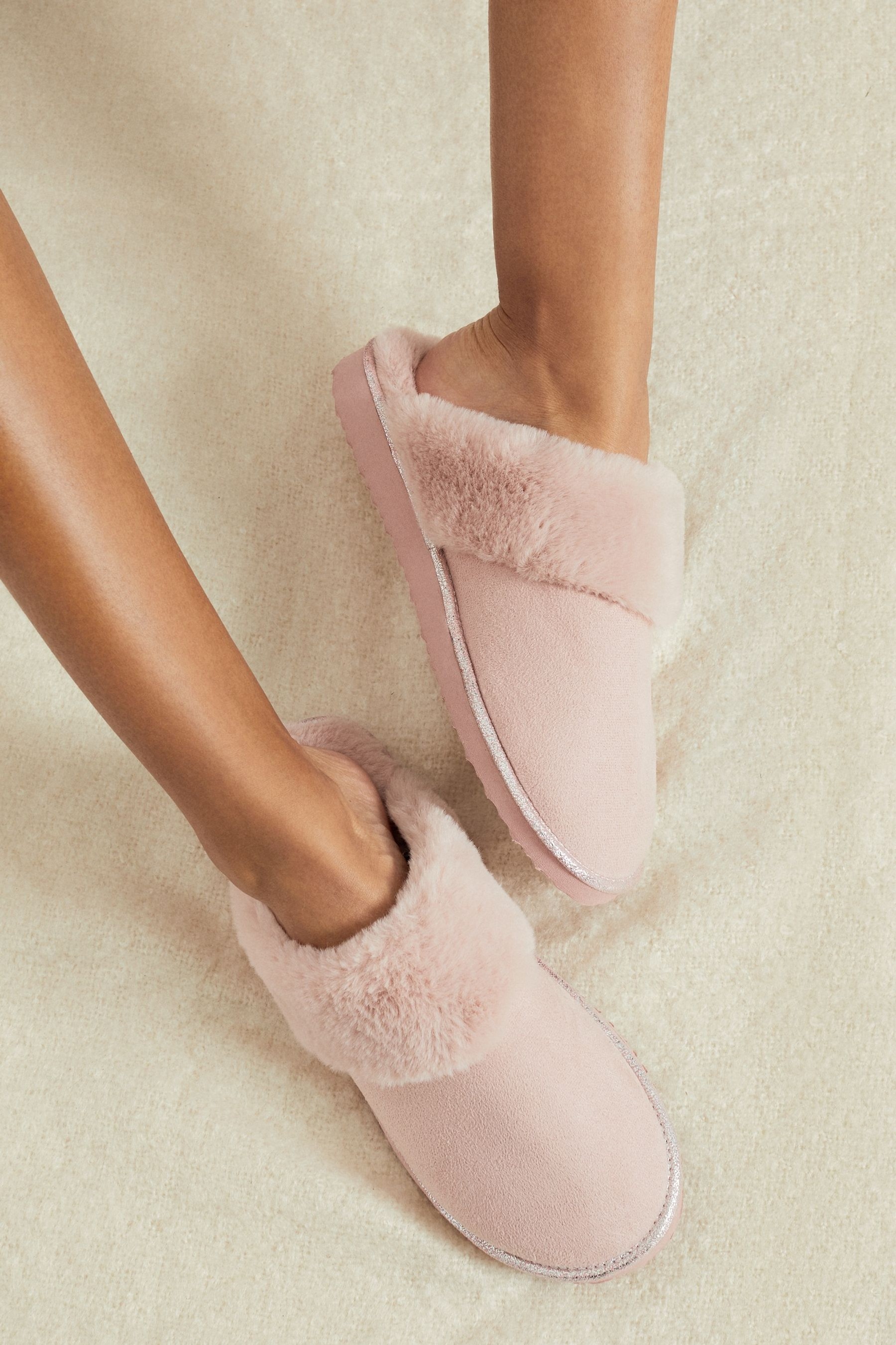 Lipsy Faux Fur Mule Slipper