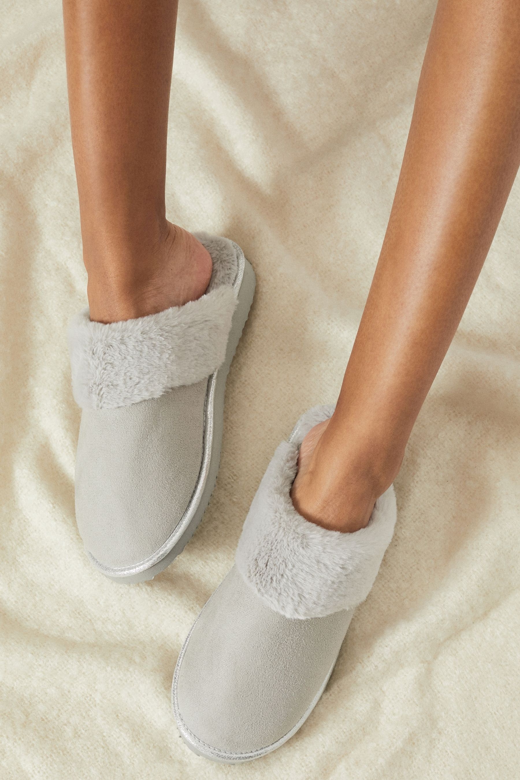 Lipsy Faux Fur Mule Slipper