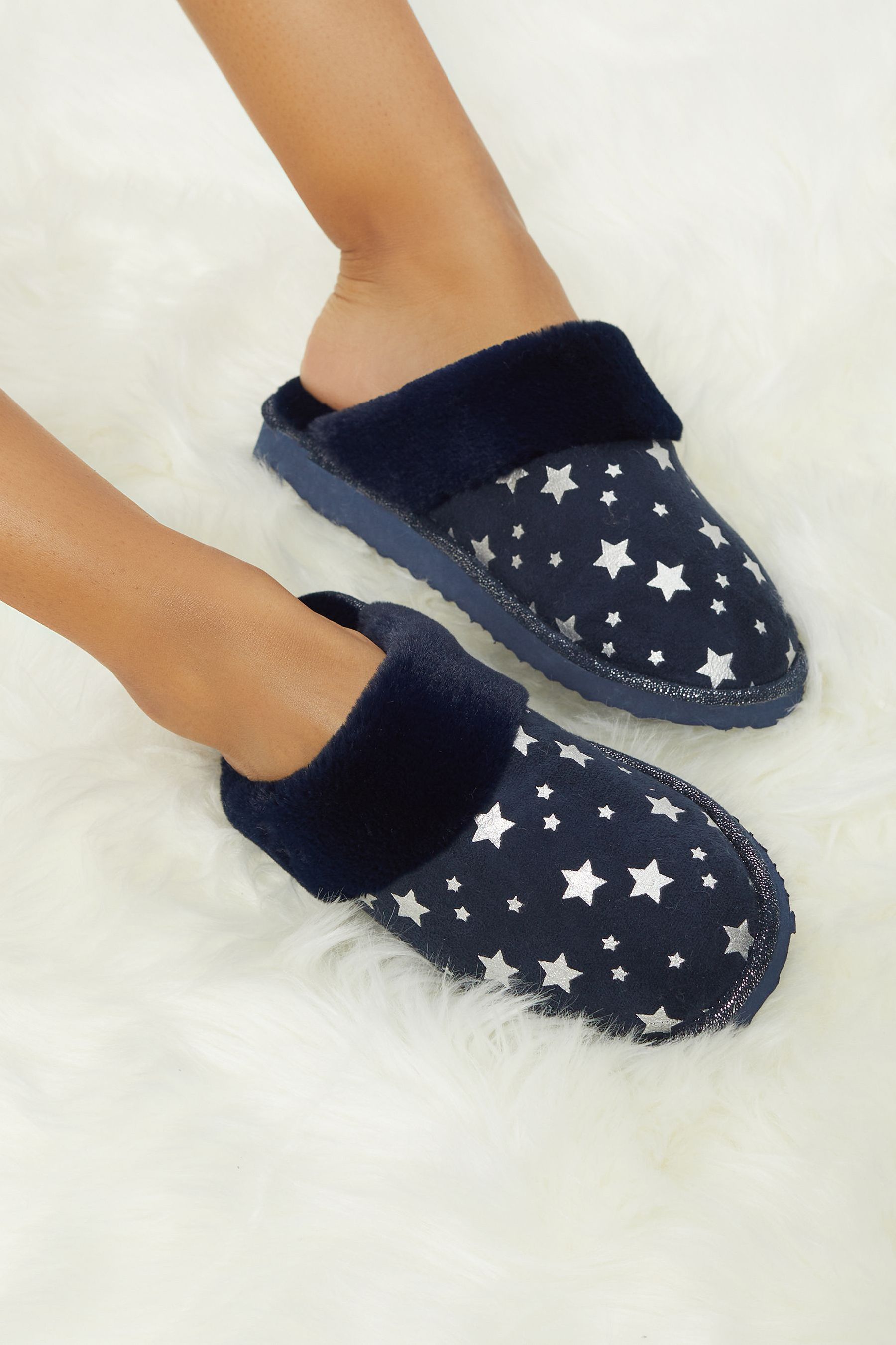 Lipsy Faux Fur Mule Slipper