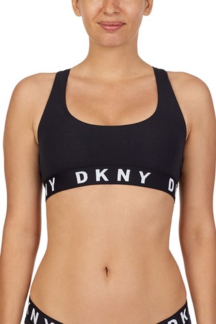 DKNY Black Logo Racerback Bralette