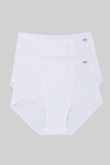 Sloggi Control White 2 Pack Briefs