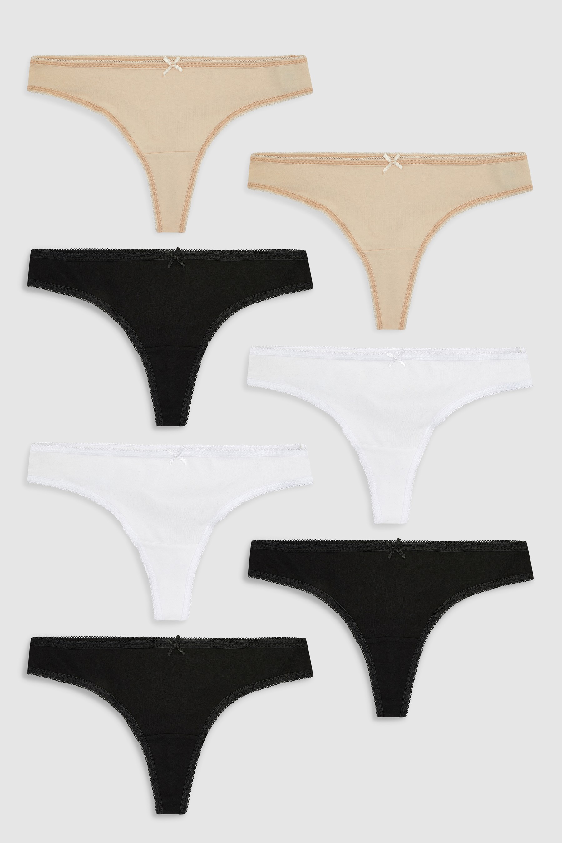 Cotton Rich Knickers 7 Pack Thong