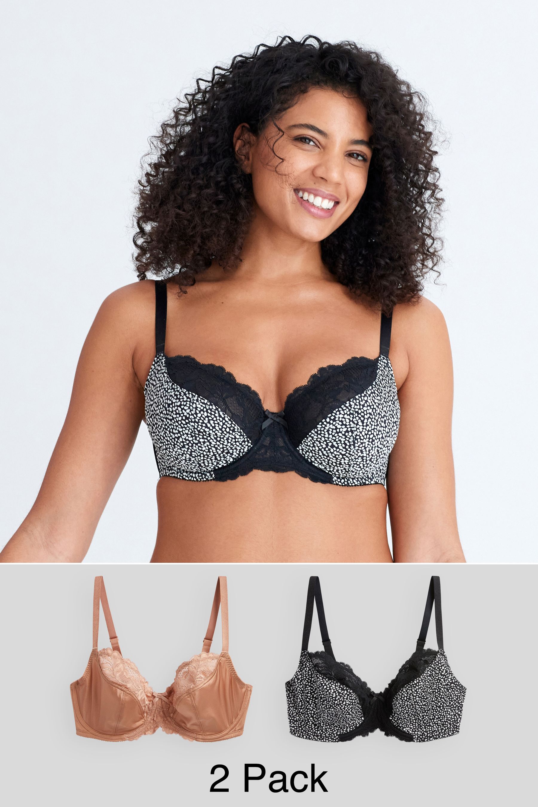 DD+ Non Pad Wired Full Cup Bras 2 Pack