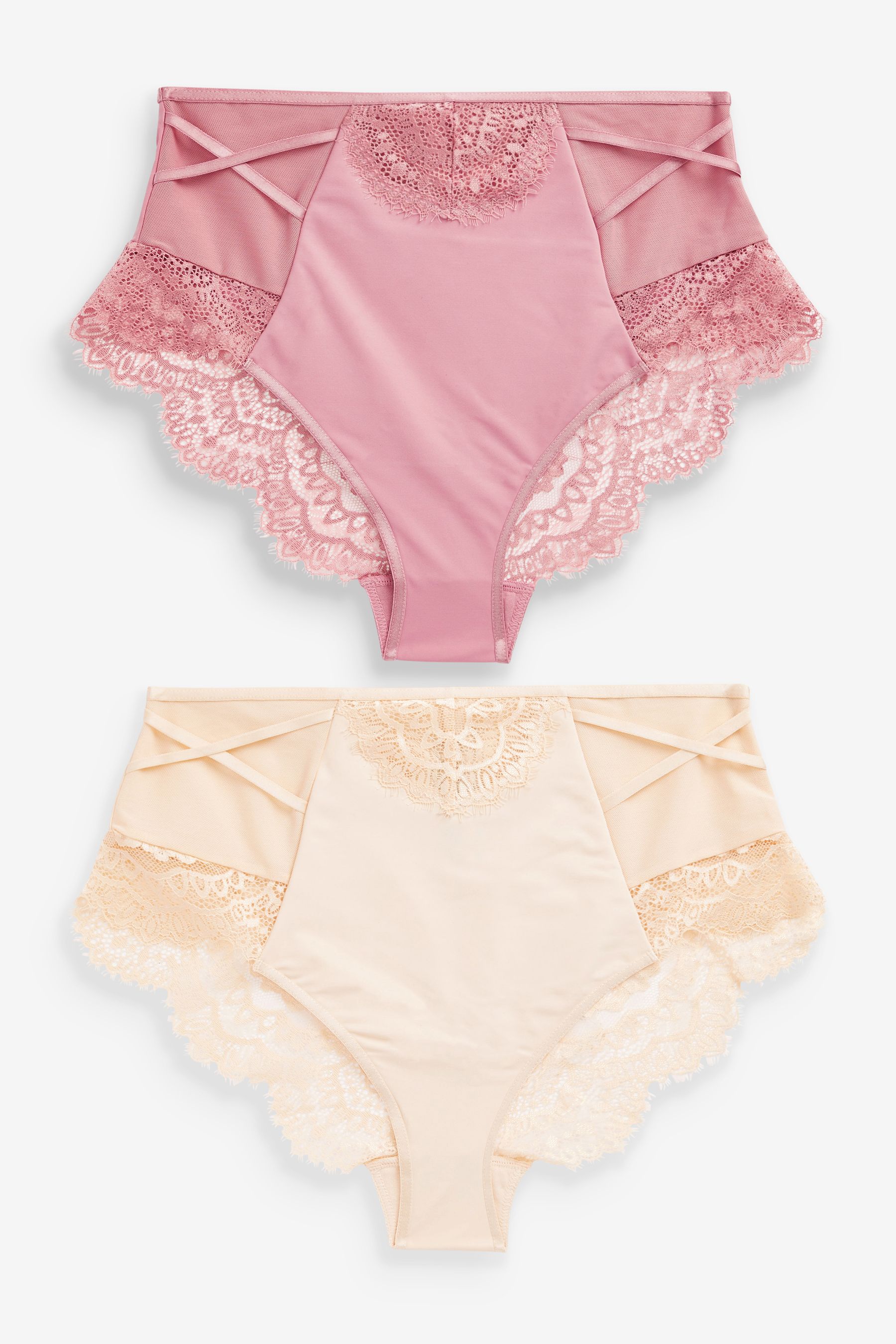 Tummy Control Lace Knickers 2 Pack