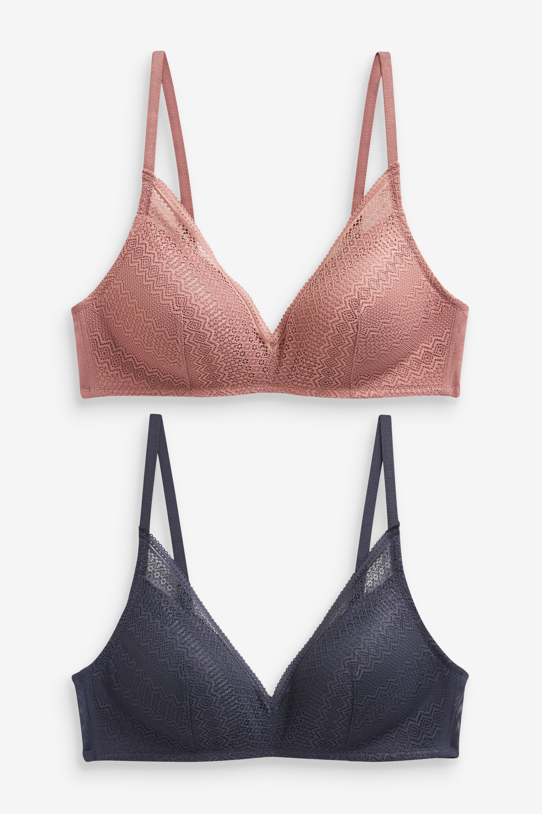 Light Pad Non Wire Lace Bras 2 Pack