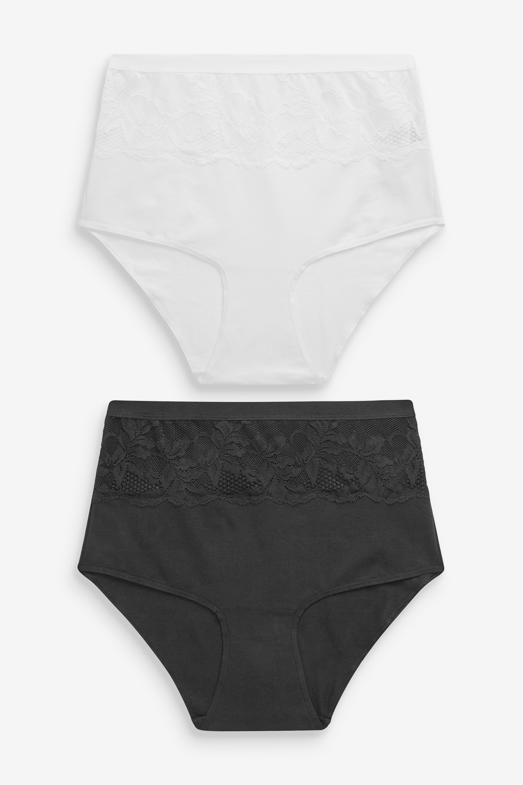 Cotton Shaping High Waist Knickers Two Pack