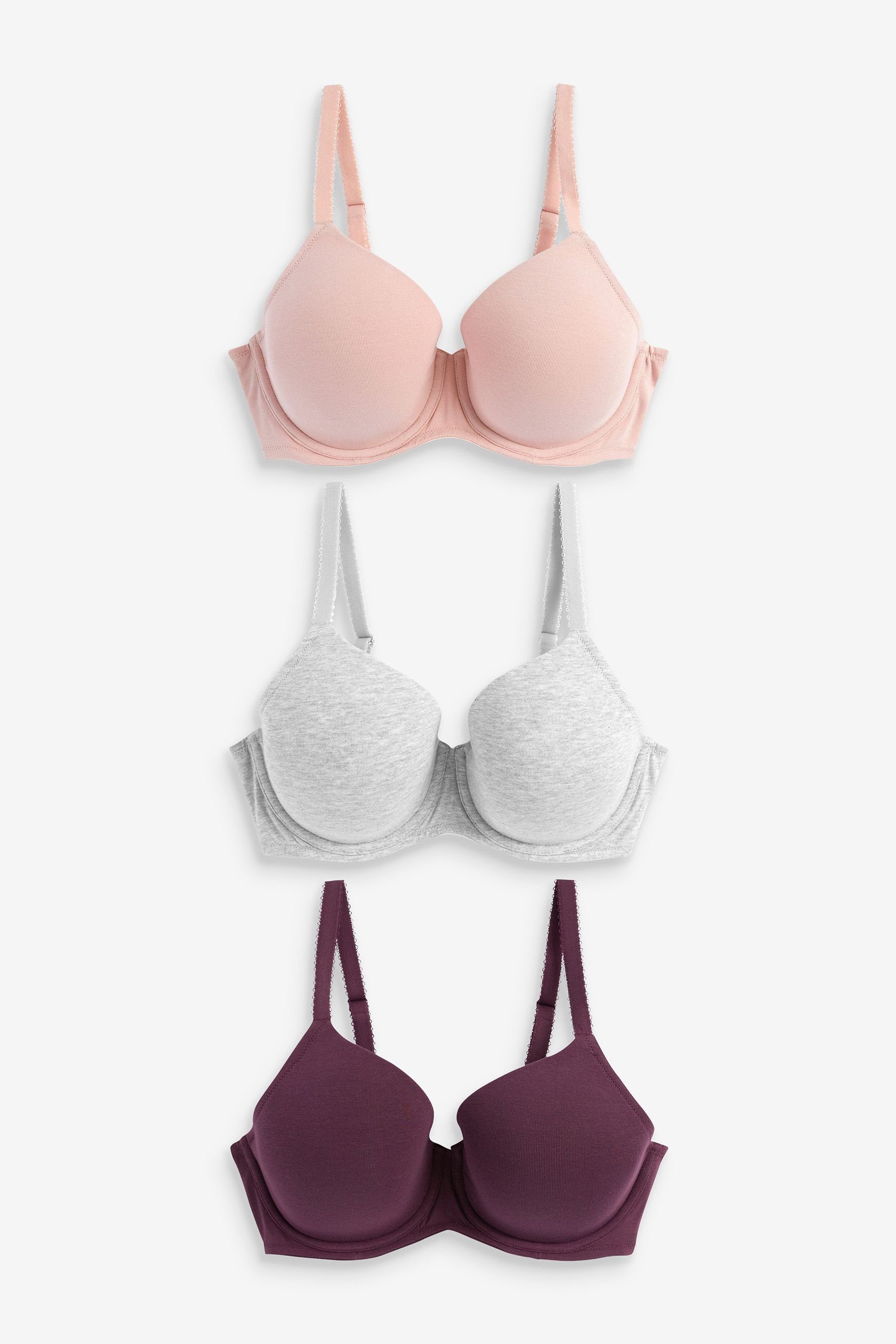 DD+ Light Pad Full Cup Bras 3 Pack