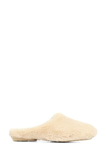 Jones Bootmaker Nude Faux-Fur Slip-On Slippers