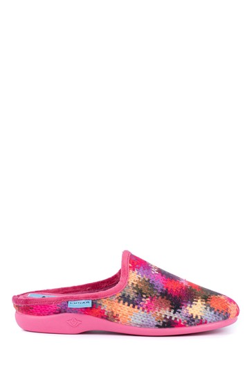 Lunar Pink Fire Mule Slippers