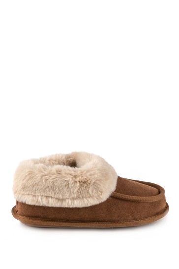 Totes Isotoner Ladies Real Suede moccasin Bootie