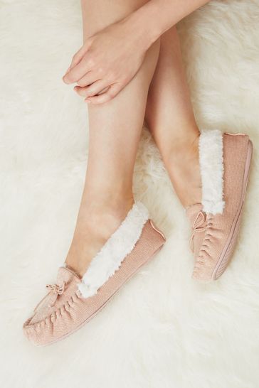 Friends Like These Cosy Faux Fur Lined Moccasin Slipper