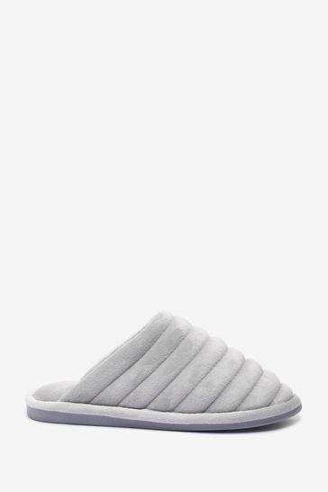 Padded Quilted Mule Slippers