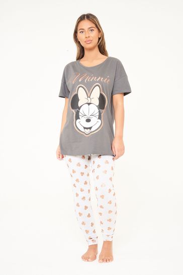 Brand Threads BCI Disney Minnie Mouse Grey Pyjamas