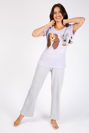 Character Ladies Disney Short Sleeve Long Leg Pyjamas