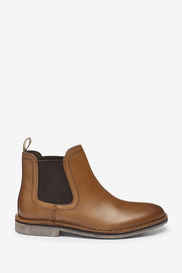 Leather Chelsea Boots Wide Fit (G)