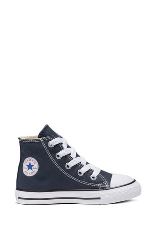 Converse Navy Infant Little Kids Chuck Ox High Trainers