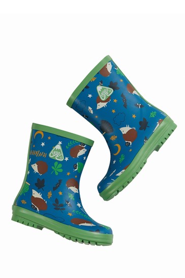 Frugi National Trust Blue Hedgehog Wellington Boots