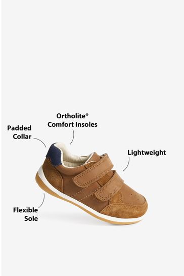 Leather First Walker Shoes Wide Fit (G)