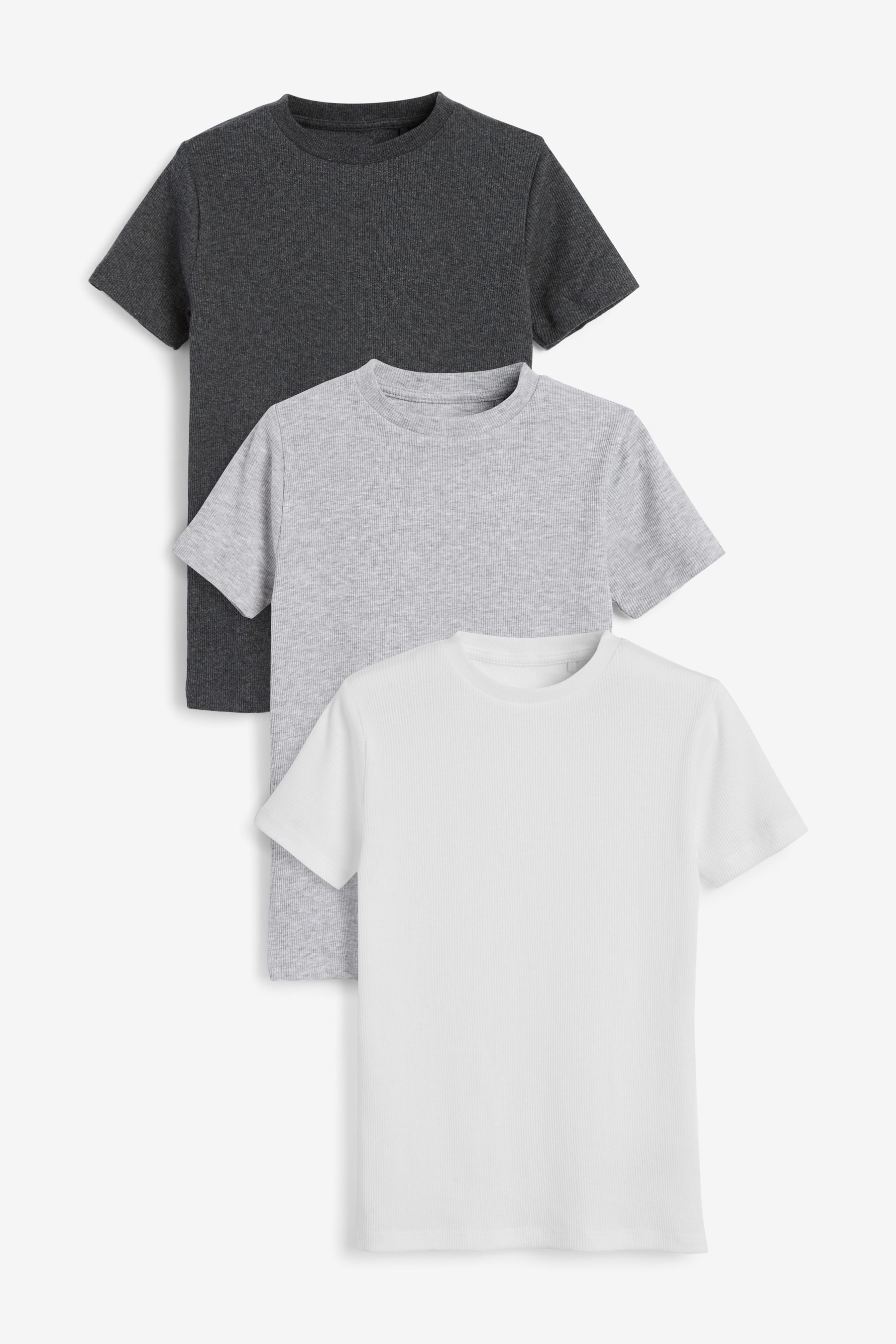 3 Pack Cotton Rib T-Shirts (1.5-16yrs)