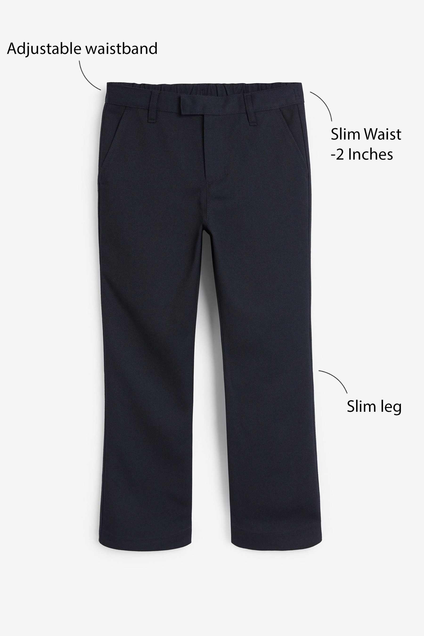 Formal Slim Leg Trousers (3-17yrs) Slim Waist