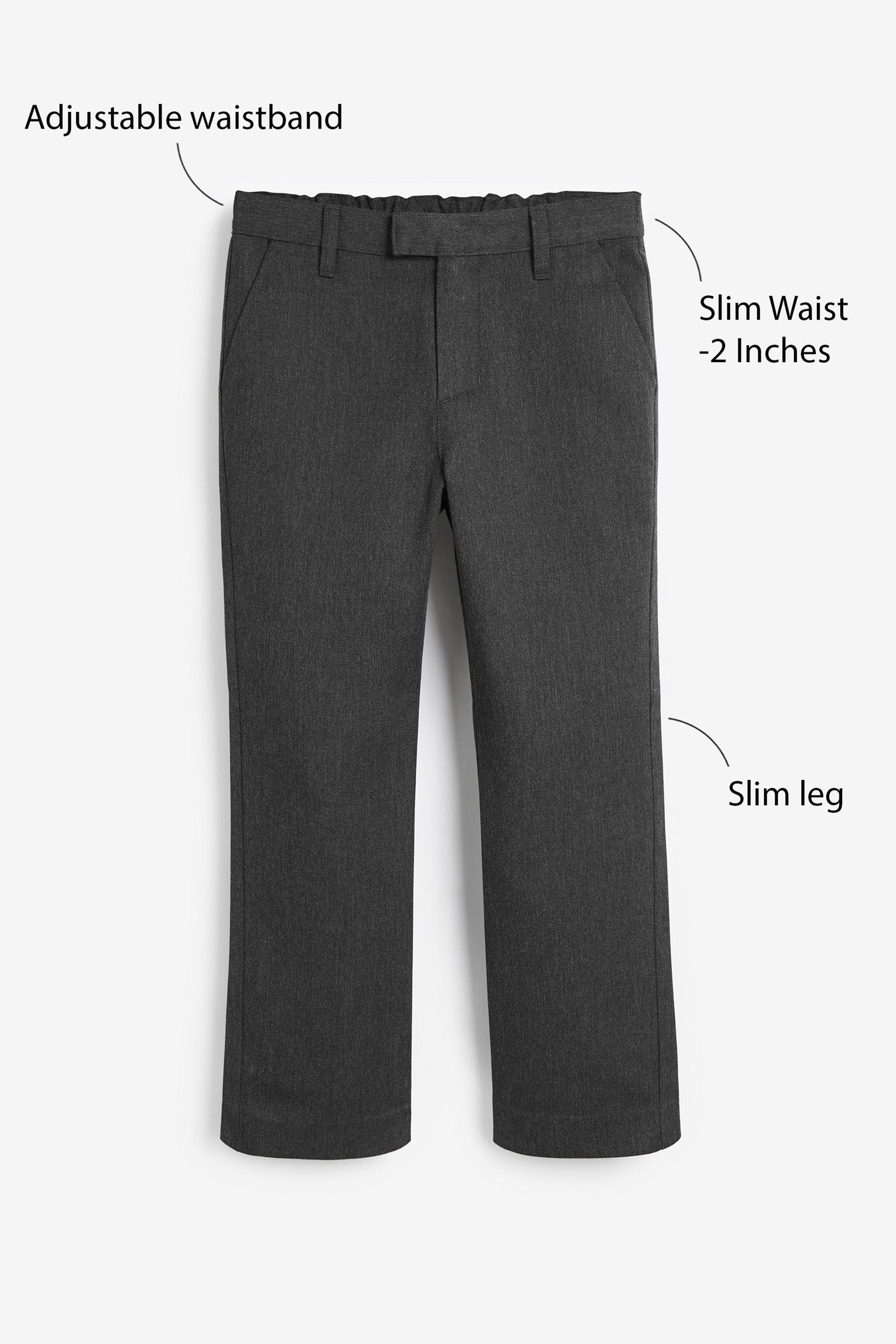 Formal Slim Leg Trousers (3-17yrs) Slim Waist