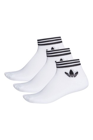 adidas Originals Kids White Ankle Socks